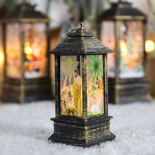 Load image into Gallery viewer, Christmas Storm Lantern Candlestick Lamp Small Night Lamp Old Snowman Decoration Small Night Lamp Desktop Decoration