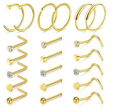 Load image into Gallery viewer, Combination Nose Stud Suit Nose Ring Body Piercing Accessories Stainless Steel Nose Stud
