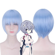 Load image into Gallery viewer, Neon Genesis Evangelion Cosplay Wig Head Leather Tip Road Level Short Hair