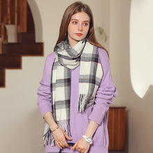 Load image into Gallery viewer, Women's Scarf Winter 2023 New Artificial Cashmere Scarf Color-Contrast Check Printed Shawl Fringe Bib