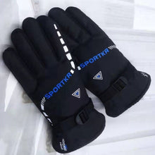 Load image into Gallery viewer, Men's Winter Cotton Gloves Fleece-Lined Thickened Winter Skiing Riding Electric Car