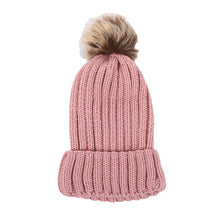 Load image into Gallery viewer, Knitted Wool Hat Winter Warm Fashion Wool Fluffy Ball Cap Fashion Thickened