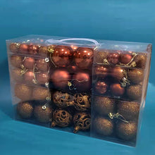 Load image into Gallery viewer, 3-6cm Set of 100 PVC Boxed Bright Matting Agent Balls Hollow out Christmas Tree Decorations Colorful Ball