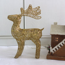 Load image into Gallery viewer, Decoration Luminous Iron Christmas Deer Christmas Scene Decorative Ornaments Shopping Mall Hotel Christmas Iron Gold and Silver Deer