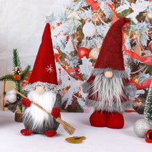 Load image into Gallery viewer, Christmas Decorative Creative Christmas Faceless Doll Standing Rudolf Santa Doll Broom Dwarf Doll