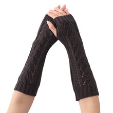 Load image into Gallery viewer, Hollow-out New Open Finger Half Finger Knitting Wool Gloves Autumn and Winter Men's and Women's Knitted Warm Arm Sleeve