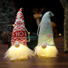 Load image into Gallery viewer, Christmas Decorations Forest Elderly Pendant with Lights Faceless Doll Layout Hanging Ornaments