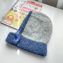 Load image into Gallery viewer, Color Matching Hat Female Autumn and Winter Neck Protection Thermal Knitting Woolen Cap Korean Style Riding Windproof Button Sleeve Cap