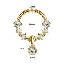 Load image into Gallery viewer, Closed Ring Star Ball Pendant Nose Ring Nasal Splint Personality Ear Bone Stud Piercing Jewelry