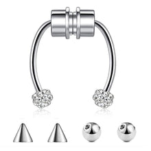 Load image into Gallery viewer, Stainless Steel Magnet Fake Nose Ring Style Supply Magnetic Nasal Splint