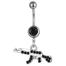 Load image into Gallery viewer, Geometric Small Pendant Navel Ring Navel Stud Diamond Belly Ring Navel Stud