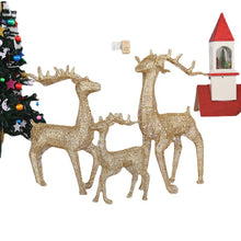 Load image into Gallery viewer, Decoration Luminous Iron Christmas Deer Christmas Scene Decorative Ornaments Shopping Mall Hotel Christmas Iron Gold and Silver Deer