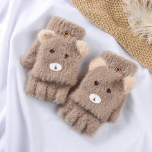 Load image into Gallery viewer, Women's Winter Cycling Gloves Windproof Warm and Cute Cartoon Deer Gloves Korean Ins Winter Hand