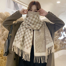 Load image into Gallery viewer, 2023 Winter New Artificial Cashmere Scarf F Letter All-Matching Long Tassel Shawl Fashion Thickened Scarf