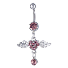 Load image into Gallery viewer, Diamond Angel Wings Navel Ring Navel Stud Navel Decoration Creative Belly Dance Accessories