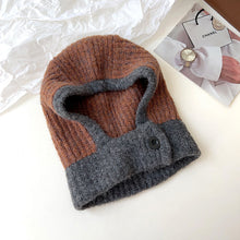 Load image into Gallery viewer, French Hat Female Winter Neck Warmer Scarf Integrated Niche Knitted Woolen Cap Thermal Head Cover Hat