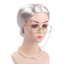 Load image into Gallery viewer, Middle-Aged and Elderly Silver Black White Grandma Wig Performance Cosplay Grandma Role Playing Props Curly Hair