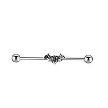 Load image into Gallery viewer, Ear Studs 14G External Thread Piercing Jewelry Ear Bridge Double Ear Piercings Straight Rod Zircon Earrings