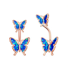 Load image into Gallery viewer, Dripping Butterfly Belly Ring Navel Stud Piercing
