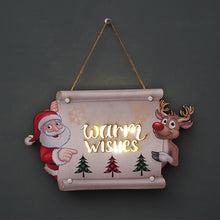 Load image into Gallery viewer, Christmas Decoration Door Plate LED Light Party Gathering New Year Holiday Supplies Props Wall Hangings