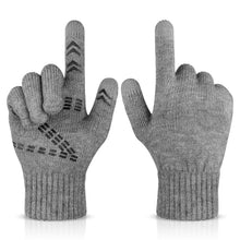 Load image into Gallery viewer, Knitted Touch-Screen Gloves Winter Warm Fleece-Lined Men's and Women's Outdoor Riding Electric Car Cold-Proof Gloves Direct Supply