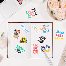 Load image into Gallery viewer, 50PCs Text Stickers Slogan Hand Account Collage Material Decoration Stickers