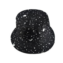 Load image into Gallery viewer, Unisex Reservible Universe Print Boonie Bucket Hat Cap Brim Outdoor Sun Safari Camping Fishing