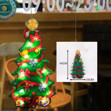 Load image into Gallery viewer, LED Christmas Sucker Lamp Snowman Shape Window Window Stickers Hanging Lamp Holiday Sucker Christmas Decoration Light