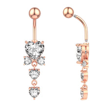 Load image into Gallery viewer, Jewelry Chain Pentagram Zircon Belly Ring Navel Stud Piercing