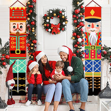 Load image into Gallery viewer, Christmas Couplet Party Party Decorations Background Fabric Wall Painting Door Hanging