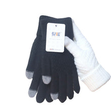 Load image into Gallery viewer, Women's Fleece-Lined Thickened Knitting Double-Screw Finger Cold-Proof Couple Warm Gloves