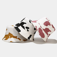 Load image into Gallery viewer, Cows Pattern Hat Female Spring and Summer New Artistic Retro Leisure Bucket Hat Korean Fashion Couple All-Matching Fisherman Hat