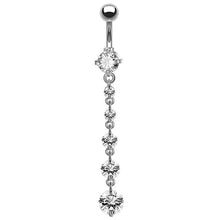 Load image into Gallery viewer, Multi-Layer Stainless Steel Belly Ring Long-Sleeved Suit Navel Stud Piercing Jewelry
