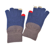 Load image into Gallery viewer, Warm Gloves Winter Touch Screen Velvet Mink Fur Cold-Proof Gloves Color Contrast Patchwork