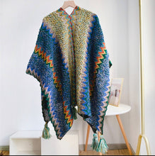 Load image into Gallery viewer, Ethnic Style Shawl Lijiang Scarf Travel Shawl Cape Outer Wear Thickened Cloak Robe