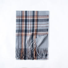 Load image into Gallery viewer, Artificial Cashmere Scarf 2023 Winter Tassel Plaid Shawl Scarf Female Mid-Length Thickening Warm Scarf