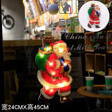 Load image into Gallery viewer, LED Christmas Sucker Lamp Snowman Shape Window Window Stickers Hanging Lamp Holiday Sucker Christmas Decoration Light