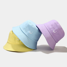 Load image into Gallery viewer, Smiling Face Embroidery Sun-Proof Bucket Hats Male and Female Students Cute Sunhat Outdoor Alpine Cap
