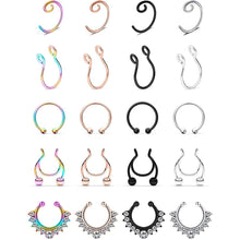 Load image into Gallery viewer, New Punch-Free Nose Ring Stainless Steel Fake Puncture Nasal Splint Combination Set