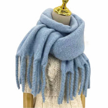 Load image into Gallery viewer, Autumn and Winter Scarf Women's Thick Circle Yarn Warm Men and Women All-Matching Scarf Student Tassel Shawl