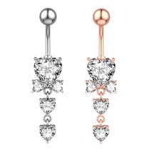 Load image into Gallery viewer, Jewelry Chain Pentagram Zircon Belly Ring Navel Stud Piercing