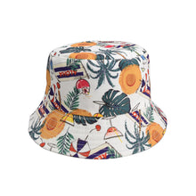 Load image into Gallery viewer, Unisex Reservible Creative Pattern Print Boonie Bucket Hat Cap Brim Outdoor Sun Safari Camping Fishing