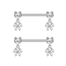 Load image into Gallery viewer, Jewelry Zircon Nipple Ring Adhesive Nail Piercing
