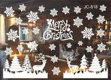 Load image into Gallery viewer, Christmas Decorations Colorful Christmas Window Stickers White Snowflake Wall Stickers Window Dressing Seamless Window Stickers