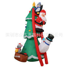Load image into Gallery viewer, Christmas Inflatable Model Luminous Inflatable Tree Elderly Snowman Inflatable Model Courtyard Holiday Decoration Decoration Props