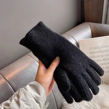 Load image into Gallery viewer, Knitted Solid Color Korean Finger Exposed Touch Screen Cold-Proof Winter Thicken Thermal Wrist Gloves