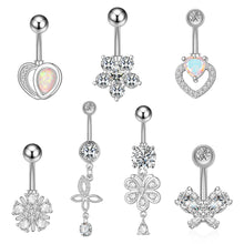 Load image into Gallery viewer, Zircon Navel Ring Navel Stud Piercing Jewelry for Women