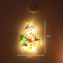 Load image into Gallery viewer, LED Christmas Sucker Lamp Snowman Shape Window Window Stickers Hanging Lamp Holiday Sucker Christmas Decoration Light