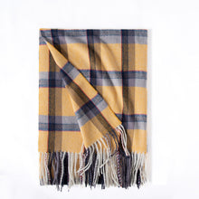 Load image into Gallery viewer, Women's Scarf Winter 2023 New Artificial Cashmere Scarf Color-Contrast Check Printed Shawl Fringe Bib