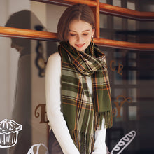 Load image into Gallery viewer, 2023 New Winter Scarf Temperament Plaid Warm Tassel Scarf Women's Mid-Length